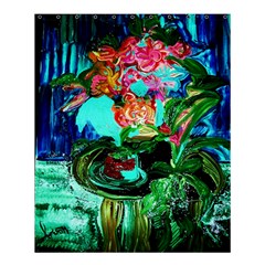 Flowers On The Tea Table Shower Curtain 60  X 72  (medium)  by bestdesignintheworld