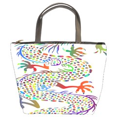 Dragon Asian Mythical Colorful Bucket Bags by Simbadda