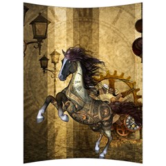 Awesome Steampunk Horse, Clocks And Gears In Golden Colors Back Support Cushion by FantasyWorld7