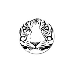 Tiger Pattern Animal Design Flat Golf Ball Marker (10 Pack) by Simbadda