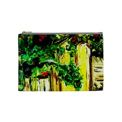 Old Tree And House With An Arch 2 Cosmetic Bag (medium)  by bestdesignintheworld