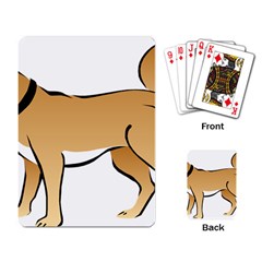 Dog Brown Pet Animal Tail Eskimo Playing Card by Nexatart