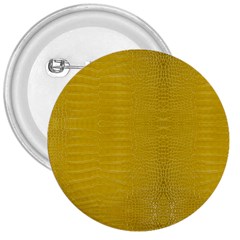 Yellow Alligator Skin 3  Buttons by LoolyElzayat