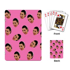 Crying Kim Kardashian Playing Card by Valentinaart