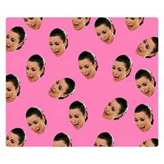 Crying Kim Kardashian Double Sided Flano Blanket (small)  by Valentinaart