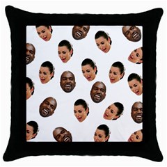 Crying Kim Kardashian Throw Pillow Case (black) by Valentinaart