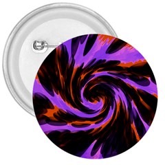 Swirl Black Purple Orange 3  Buttons by BrightVibesDesign