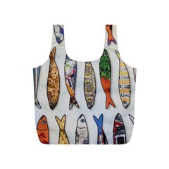 Fish Sardines Motive Pattern Full Print Recycle Bags (s)  by Sapixe