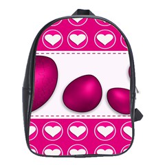 Love Celebration Easter Hearts School Bag (xl) by Sapixe