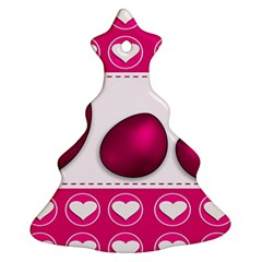 Love Celebration Easter Hearts Christmas Tree Ornament (two Sides)