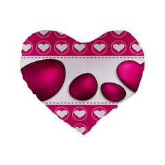 Love Celebration Easter Hearts Standard 16  Premium Flano Heart Shape Cushions by Sapixe