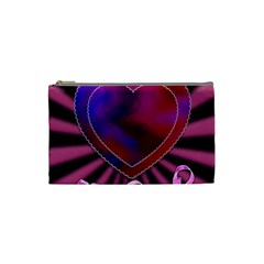 Background Texture Reason Heart Cosmetic Bag (small)  by Sapixe