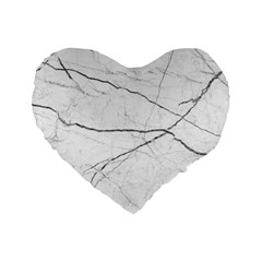 White Background Pattern Tile Standard 16  Premium Flano Heart Shape Cushions