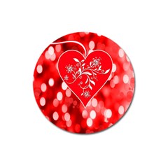 Love Romantic Greeting Celebration Magnet 3  (round) by Sapixe