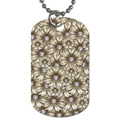 Background Flowers Dog Tag (one Side)