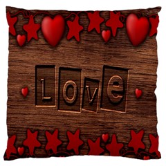 Background Romantic Love Wood Standard Flano Cushion Case (two Sides) by Sapixe
