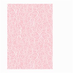 Elios Shirt Faces In White Outlines On Pale Pink Cmbyn Small Garden Flag (two Sides) by PodArtist