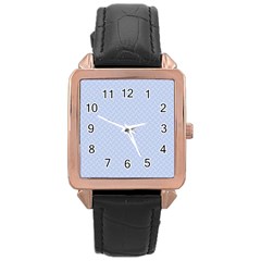 Alice Blue Mini Footpath In English Country Garden  Rose Gold Leather Watch  by PodArtist