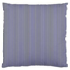 Usa Flag Blue And White Stripes Large Flano Cushion Case (one Side) by PodArtist