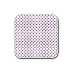 Usa Flag Red And Flag Blue Stars Rubber Coaster (square)  by PodArtist