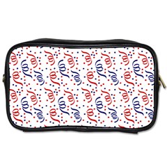 Red White And Blue Usa/uk/france Colored Party Streamers Toiletries Bags 2-side by PodArtist