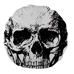 Skull Vintage Old Horror Macabre Large 18  Premium Round Cushions by Sapixe