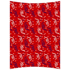 Red White And Blue Usa/uk/france Colored Party Streamers Back Support Cushion by PodArtist