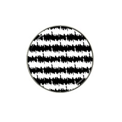 Black & White Stripes Nyc New York Manhattan Skyline Silhouette Hat Clip Ball Marker by PodArtist