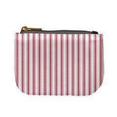 Mattress Ticking Wide Striped Pattern In Usa Flag Red And White Mini Coin Purses by PodArtist