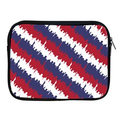 Ny Usa Candy Cane Skyline In Red White & Blue Apple Ipad 2/3/4 Zipper Cases by PodArtist