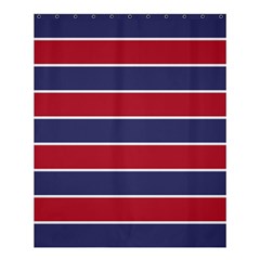 Large Red White And Blue Usa Memorial Day Holiday Horizontal Cabana Stripes Shower Curtain 60  X 72  (medium)  by PodArtist