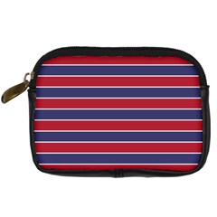 Large Red White And Blue Usa Memorial Day Holiday Pinstripe Digital Camera Cases by PodArtist