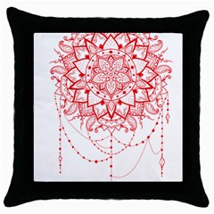 Mandala Pretty Design Pattern Throw Pillow Case (black)