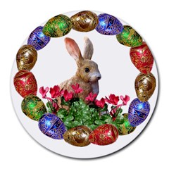 Easter Eggs Rabbit Celebration Round Mousepads