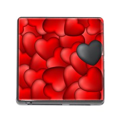 Form Love Pattern Background Memory Card Reader (square)