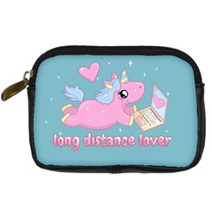 Long Distance Lover - Cute Unicorn Digital Camera Cases by Valentinaart