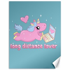 Long Distance Lover - Cute Unicorn Canvas 18  X 24   by Valentinaart