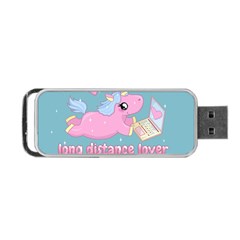 Long Distance Lover - Cute Unicorn Portable Usb Flash (two Sides) by Valentinaart