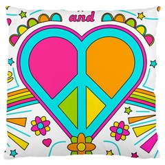 Love Peace Feelings Nature Large Cushion Case (two Sides) by Sapixe