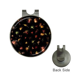 Fireworks Christmas Night Dark Hat Clips With Golf Markers