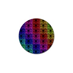 Rainbow Grid Form Abstract Golf Ball Marker