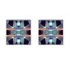 Abstract Glow Kaleidoscopic Light Cufflinks (square) by Sapixe