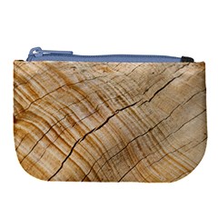 Abstract Brown Tree Timber Pattern Large Coin Purse