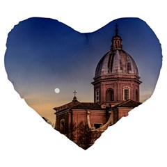 San Giovanni Battista Dei Fiorentini Church, Rome, Italy Large 19  Premium Flano Heart Shape Cushions by dflcprints