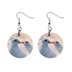 Doves In Love Mini Button Earrings by FunnyCow