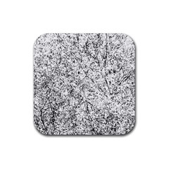 Willow Foliage Abstract Rubber Coaster (square) 