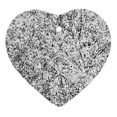 Willow Foliage Abstract Heart Ornament (two Sides)