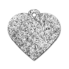 Willow Foliage Abstract Dog Tag Heart (two Sides)