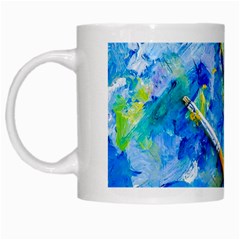 Artist Palette And Brushes White Mugs by FunnyCow