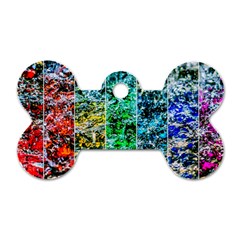 Abstract Of Colorful Water Dog Tag Bone (two Sides) by FunnyCow
